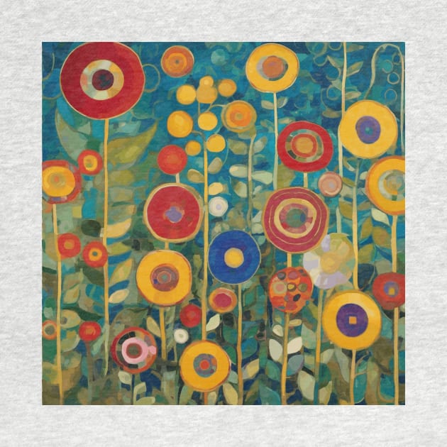 Colorful Abstract Flower Garden After Klimt by bragova
